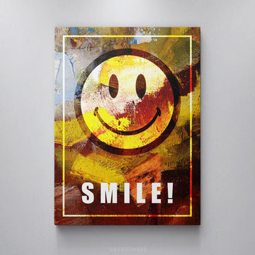 Discover Shop Smile Wall Art, Smile Art Happiness Motivational Canvas Wall Art, SMILE ART by Original Greattness™ Canvas Wall Art Print