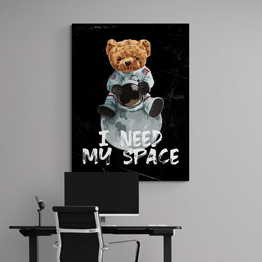 Discover Shop Space Canvas Art, Space Teddy Motivational Canvas Wall Art, SPACE TEDDY CANVAS by Original Greattness™ Canvas Wall Art Print