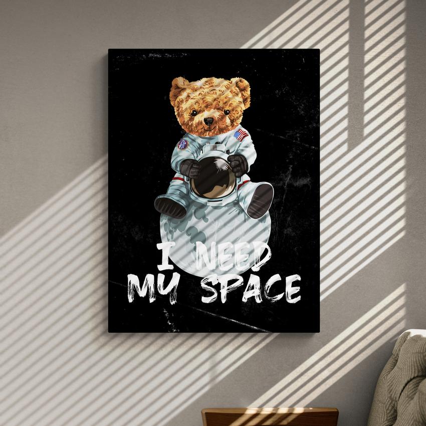 Discover Shop Space Canvas Art, Space Teddy Motivational Canvas Wall Art, SPACE TEDDY CANVAS by Original Greattness™ Canvas Wall Art Print