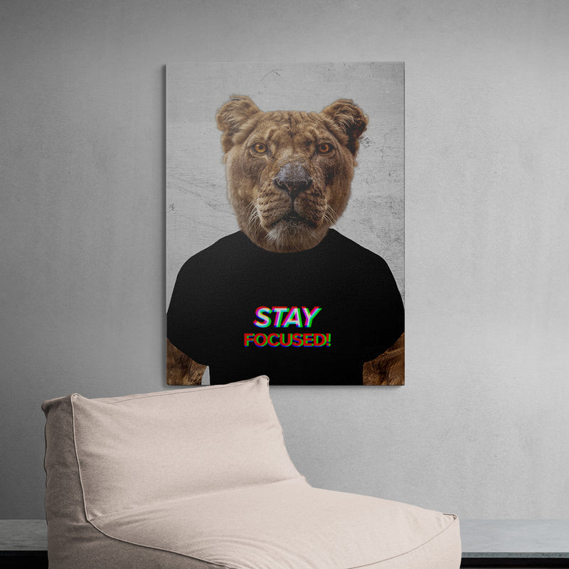 Discover Motivational Canvas Art, Stay Focused Lion Tiger Motivational Canvas Art, STAY FOCUSED CANVAS by Original Greattness™ Canvas Wall Art Print