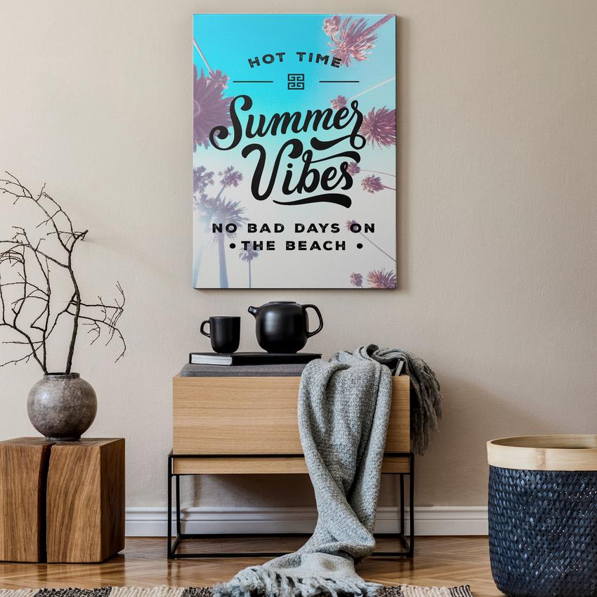 Discover Inspirational Quote Wall Art, Summer Vibes Quote Canvas Wall Art & Prints, SUMMER VIBES by Original Greattness™ Canvas Wall Art Print