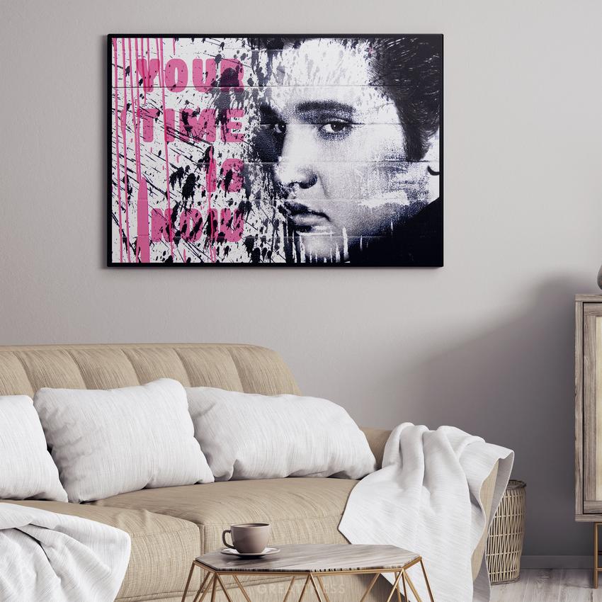 Discover Elvis Presley Canvas Wall Art, Elvis Presley Canvas Wall Art Star Musician Poster, YOUR TIME IS NOW by Original Greattness™ Canvas Wall Art Print