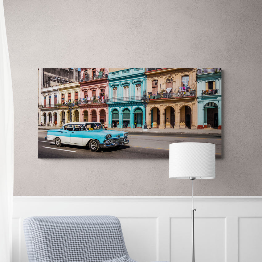 Discover Inspirational Havana Canvas Art, Havana Vibes - Cuba Havana Car Canvas Wall Art, Havana Vibes by Original Greattness™ Canvas Wall Art Print