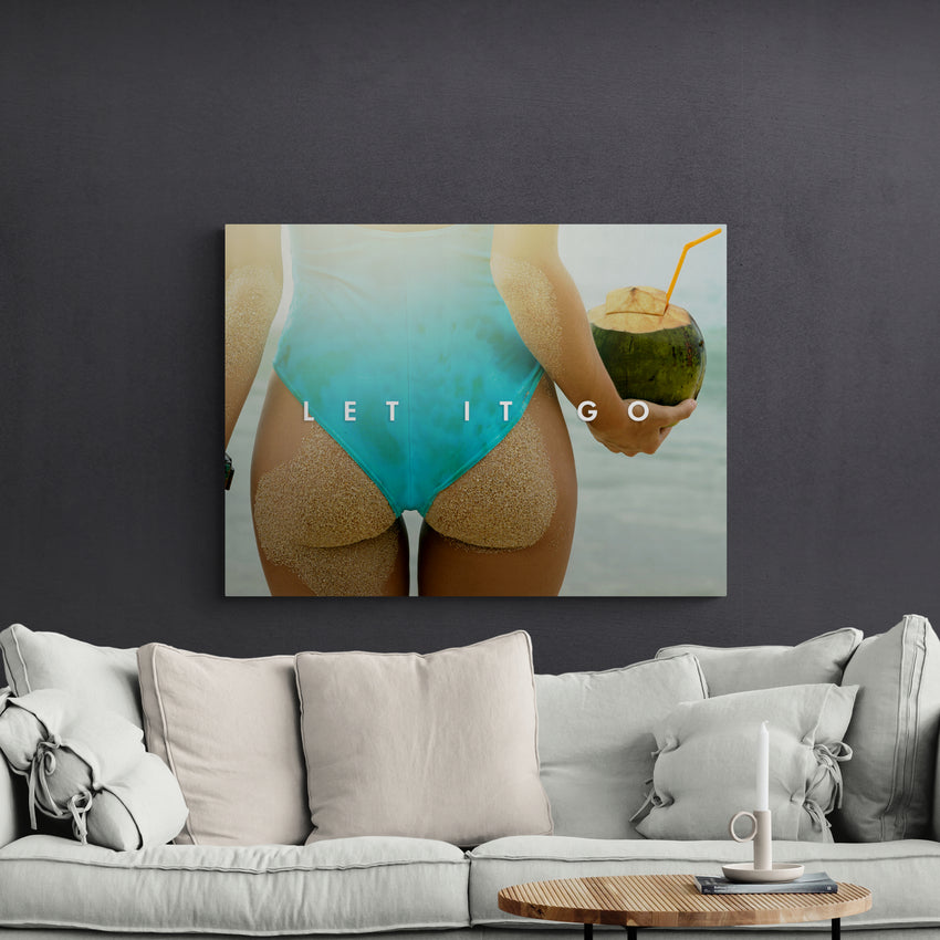 Discover Greattness Original, Nude Female Form Women Summer Vibes Canvas Wall Art, Let It Go by Original Greattness™ Canvas Wall Art Print