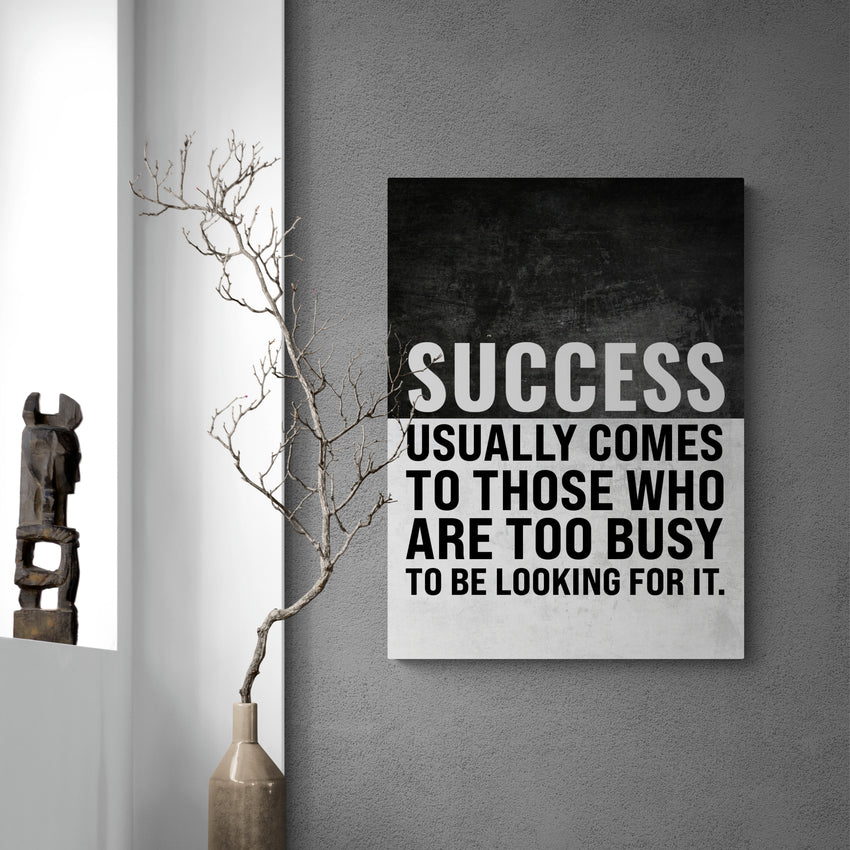 Discover Shop Quote Canvas Art, Success Quote Black & White Canvas Wall Art, SUCCESS BLACK & WHITE by Original Greattness™ Canvas Wall Art Print