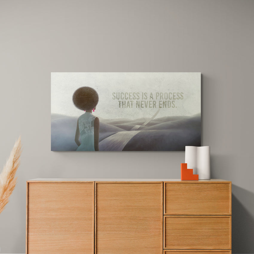 Discover Shop Inspirational Quote Wall Art, Success is a Process Landscape Canvas Art, Success is a Process Canvas by Original Greattness™ Canvas Wall Art Print