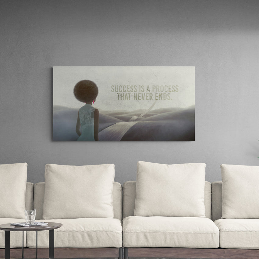 Discover Shop Inspirational Quote Wall Art, Success is a Process Landscape Canvas Art, Success is a Process Canvas by Original Greattness™ Canvas Wall Art Print