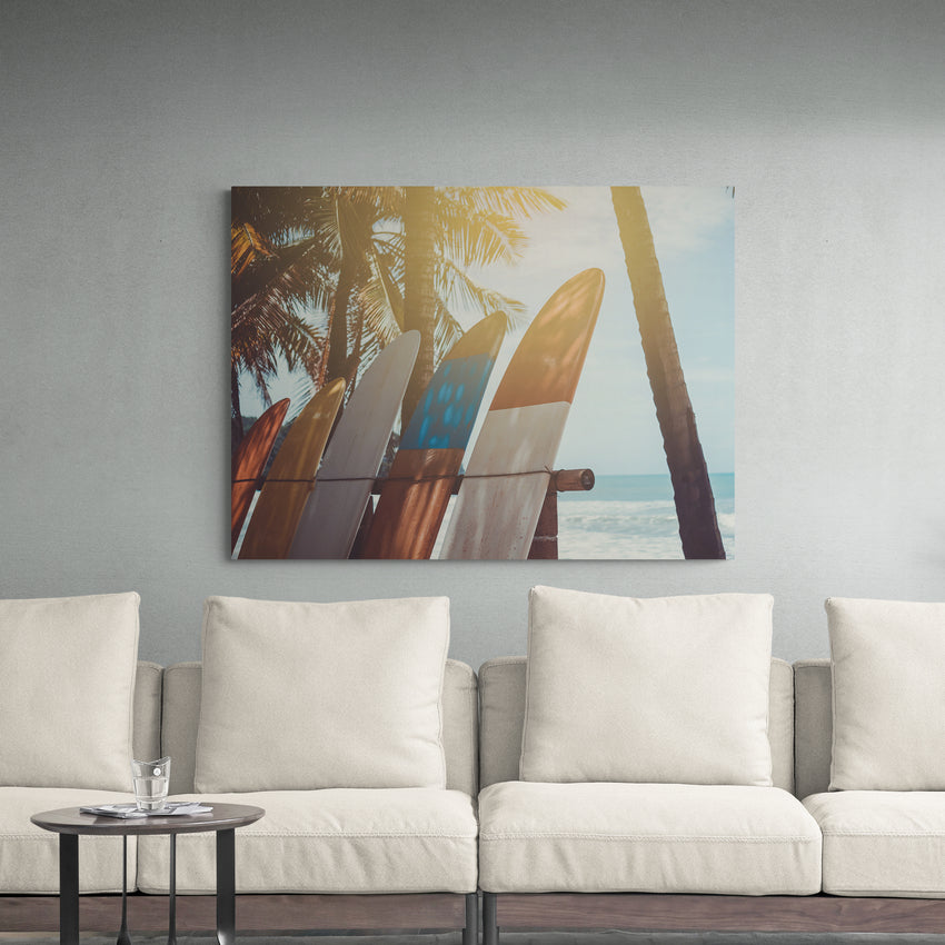 Discover Shop Vintage Retro Wall Art, Classic Surfboard Retro Surf Vintage Canvas Art, Surfboard Retro by Original Greattness™ Canvas Wall Art Print