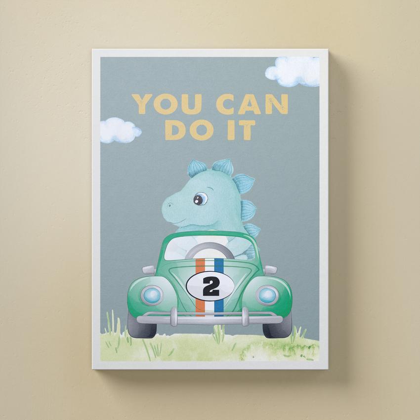 Discover Kids Canvas Wall Art, You Can Do It | Kids Bedroom Canvas Art, YOU CAN DO IT by Original Greattness™ Canvas Wall Art Print