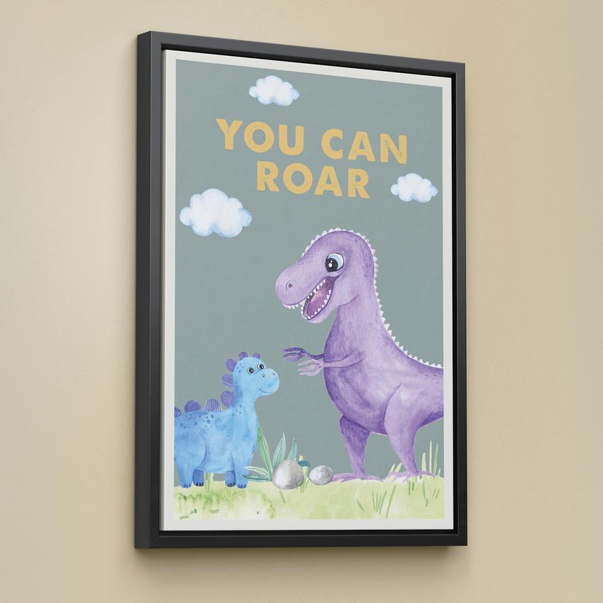 Discover Shop Kids Canvas Art, You can Roar Children Room Canvas Wall Art, YOU CAN ROAR by Original Greattness™ Canvas Wall Art Print